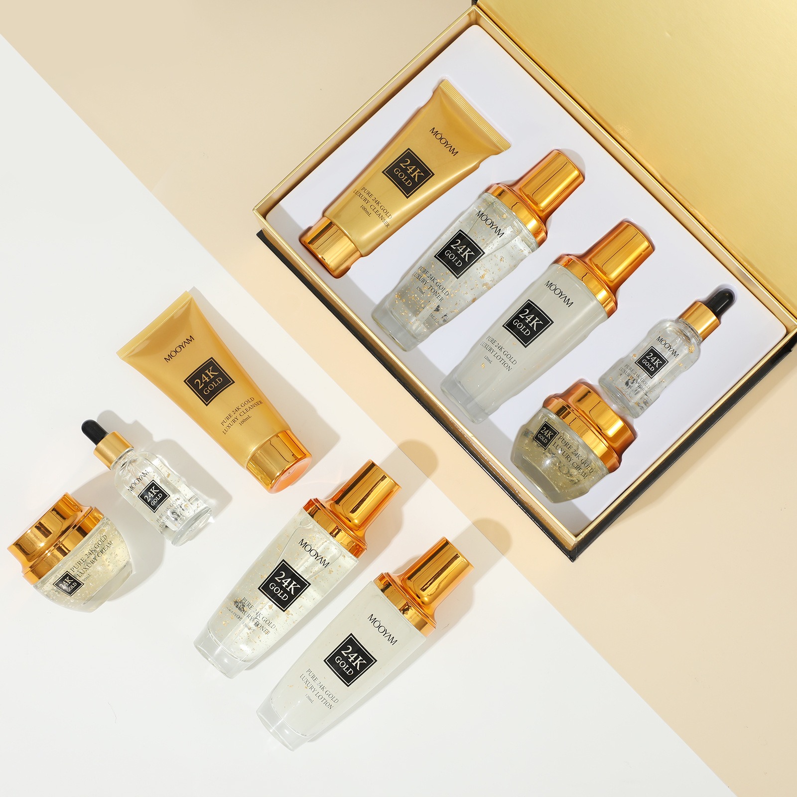 Złoty zestaw 24K LUXURY nawilż – Luxury Skincare Anti Aging recenzja i cena